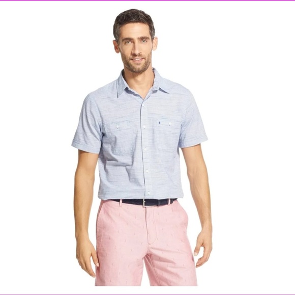 Izod Other - IZOD Men's Saltwater Relaxed Shirt XXL True Blue